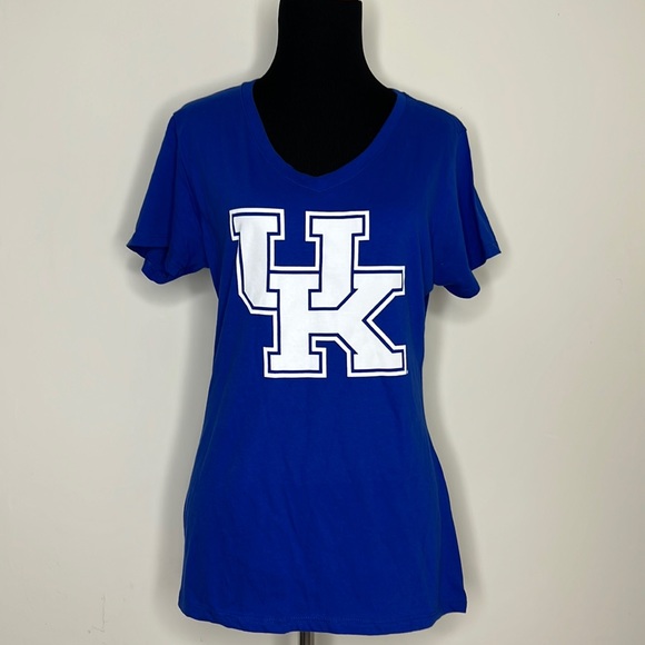 FANATICS Royal Blue University of Kentucky V-Neck T-Shirt S - Picture 1 of 6